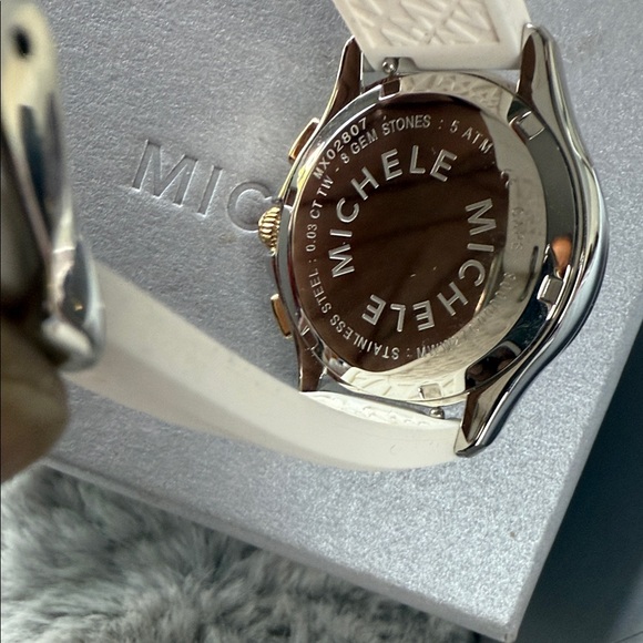 Michele Silver and Gold Watch main image 10